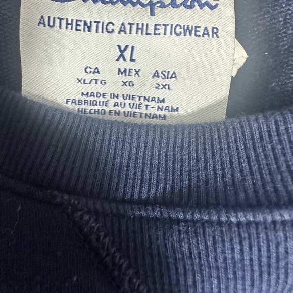 Champion Blue/Signature White Stripe Sweatshirt Size XL - Picture 10 of 11